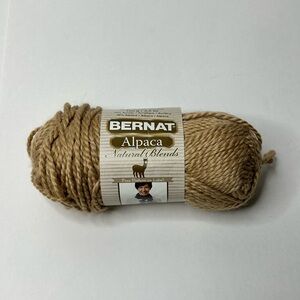 Bernat Alpaca Natural‎ Blends Yarn Color Wheat Bulky 5, 100g, 3.5oz Crochet Knit